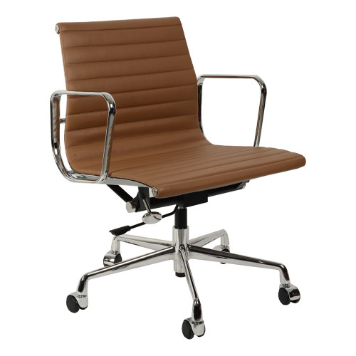 кресло eames style коричневая кожа в Махачкале