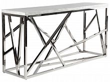 консоль geometric 180x50x90 хром, белая столешница в Махачкале