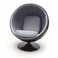 кресло ball chair черно-серое в Махачкале