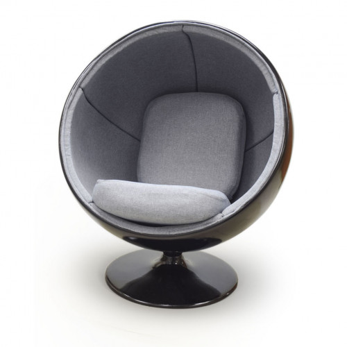 кресло ball chair черно-серое в Махачкале