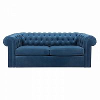 диван chesterfield прямой синий в Махачкале