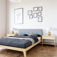 кровать двуспальная с мягким изголовьем 160x200 светло-коричневая fly soft в Махачкале