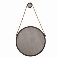 зеркало на ремне круглое металлическое большое диаметр 75 см iron and rope round в Махачкале