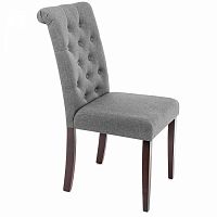 стул деревянный amelia dark walnut / fabric grey в Махачкале