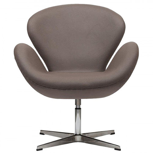 кресло swan chair серо-коричневая в Махачкале