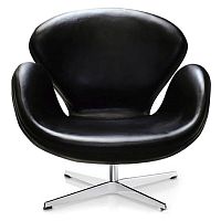 кресло swan chair черное в Махачкале