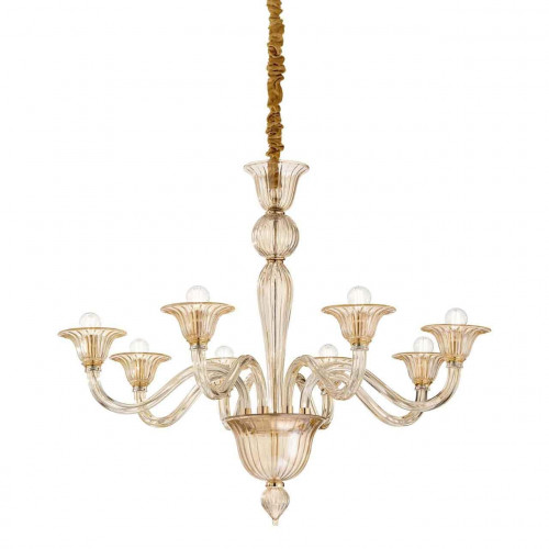 подвесная люстра ideal lux brigitta sp8 ambra в Махачкале