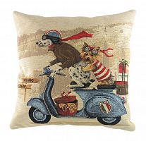 подушка с картинкой scooter dogs blue в Махачкале