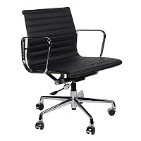 кресло eames style черная кожа в Махачкале