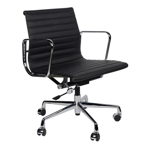 кресло eames style черная кожа в Махачкале