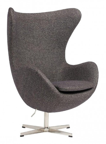 кресло egg chair кашемир серое в Махачкале