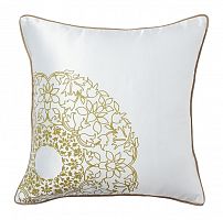 подушка с золотыми цветами flower weaving white в Махачкале