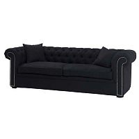 диван black linen прямой черный в Махачкале