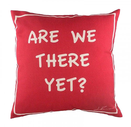 подушка с надписью are we there yet? в Махачкале