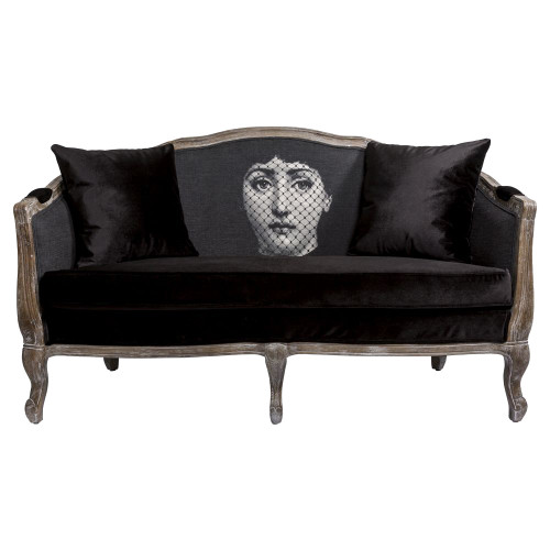 диван «вуаль» fornasetti прямой черный в Махачкале