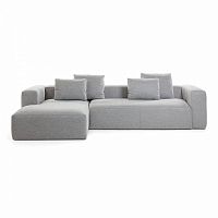 диван blok sofa 3 левый угол светло-серый от la forma (ex julia grup) в Махачкале