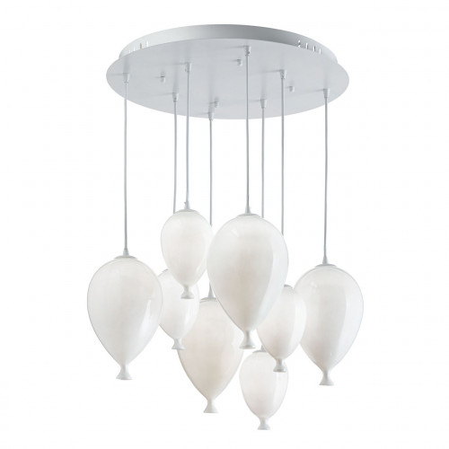 подвесная люстра ideal lux clown sp8 bianco в Махачкале