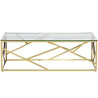 стол журнальный h-bridge gold 120*60*40см золотой в Махачкале