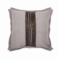 декоративная подушка handwork exclusive квадратная светло-серая в Махачкале