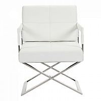 кресло aster x chair кожа белое в Махачкале