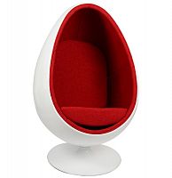 кресло ovalia egg style chair красное в Махачкале