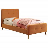 кровать button tufted flannelette orange 140х200 в Махачкале