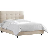 кровать двуспальная с мягкой спинкой 160х200 белая alice tufted talc в Махачкале