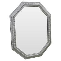 зеркало серебряное восьмиугольное вытянутое с декором silver luxury в Махачкале