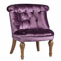 кресло sophie tufted slipper chair микровелюр фиолетовое в Махачкале