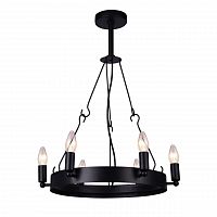 дизайнерская подвесная люстра arte lamp bastiglia a8811sp-6bk черная в Махачкале
