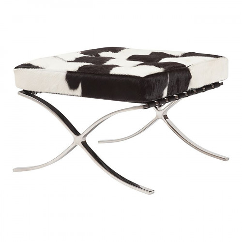 оттоманка barcelona stool бело-черная в Махачкале