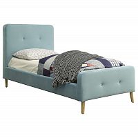 кровать button tufted flannelette blue 140х200 в Махачкале