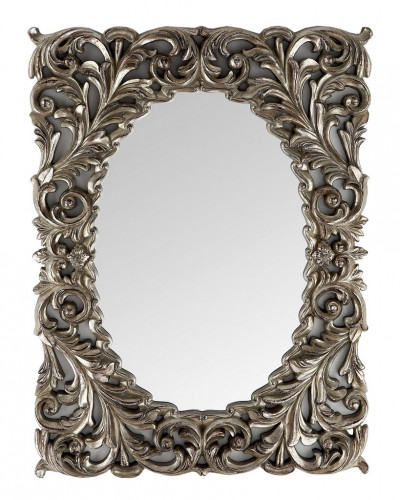 зеркало прямоугольное настенное серебро массимо florentine silver в Махачкале