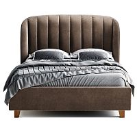 кровать двуспальная 160х200 коричневая tulip в Махачкале