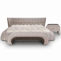 кровать двуспальная 180х200 бежевая meridian в Махачкале