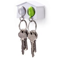 держатель+брелок для ключей двойной mini sparrow белый-зеленый в Махачкале
