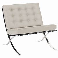 кресло barcelona chair молочное в Махачкале