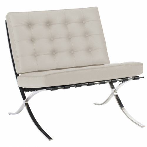 кресло barcelona chair молочное в Махачкале