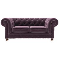 диван chesterfield lux двухместный прямой фиолетовый в Махачкале
