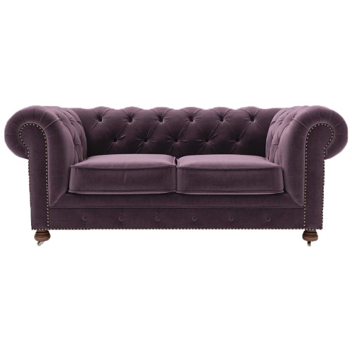 диван chesterfield lux двухместный прямой фиолетовый в Махачкале
