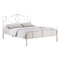 кованая двуспальная кровать 160х200 белая lili в Махачкале