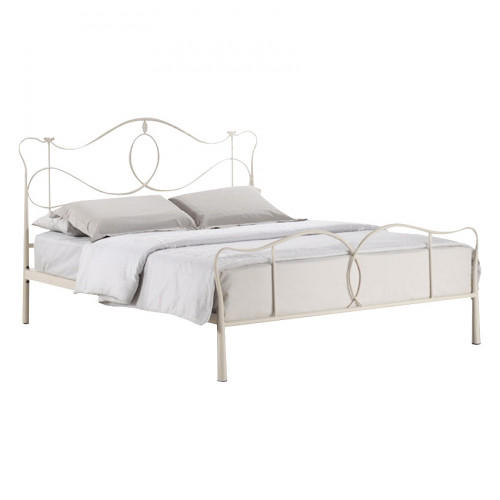кованая двуспальная кровать 160х200 белая lili в Махачкале