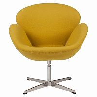 кресло swan chair желтое в Махачкале