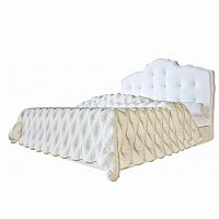 кровать двуспальная 160х200 белая из экокожи palace в Махачкале