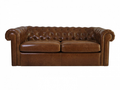 диван chesterfield прямой коричневый в Махачкале