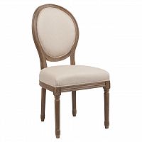 стул vintage french round кремовый лен медный в Махачкале