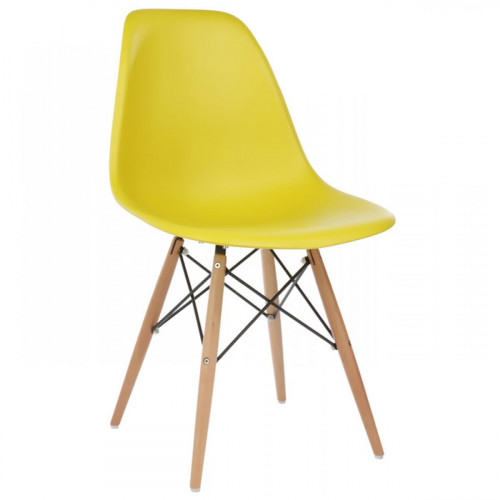 стул деревянный eames pc-015 yellow в Махачкале