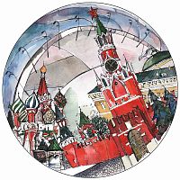 тарелка сувенирная спасская башня в Махачкале