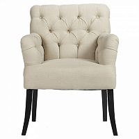 кресло мягкое с каретной стяжкой белое castro armchair в Махачкале