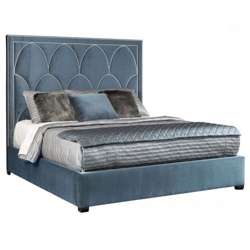 кровать двуспальная 180х200 голубая petals queen в Махачкале